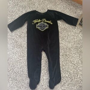 Harley-Davidson Black and Yellow Kids Footie size 18 months